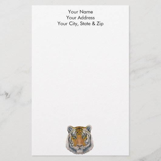Tiger Head Briefpapier (Vorderseite)