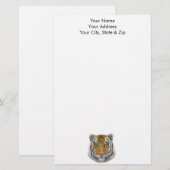 Tiger Head Briefpapier (Vorne/Hinten)