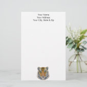 Tiger Head Briefpapier (Stehend Vorderseite)
