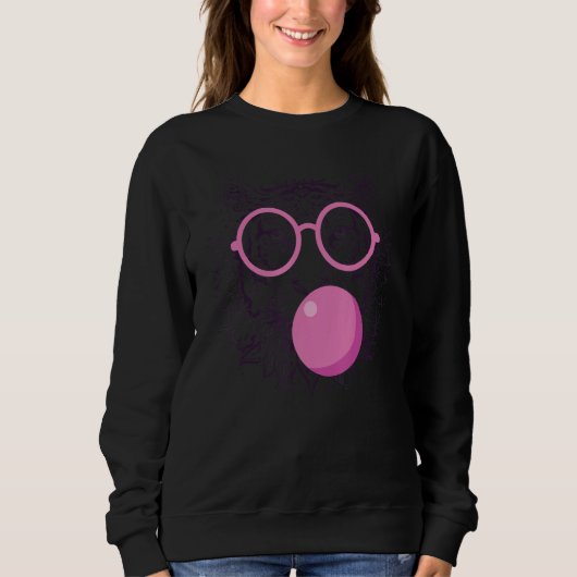 Tiger Head Face Boho Pink Glasses Wildlife Sweatshirt (Vorderseite)