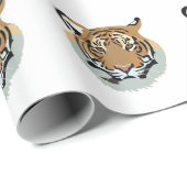 Tiger Head Face Wild Animal Tiger Geschenkpapier (Rolleneckpunkt)