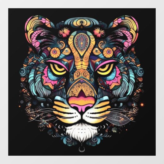 Tiger Head Fensteraufkleber (Blatt)