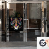 Tiger Head Fensteraufkleber (Büro Tür)