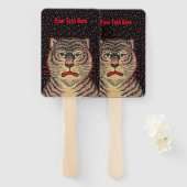 Tiger Head Fierce Gesicht Red Accents Punkte auf s Fächer (Vorne und Hinten)