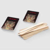 Tiger Head Fierce Gesicht Red Accents Punkte auf s Fächer (Non-assembled)