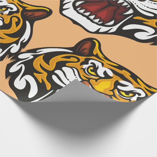 Tiger Head Geschenkpapier (Ecke)