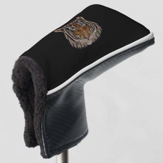 Tiger Head, Gesicht Golf Headcover (3/4 Vorderseite)