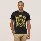 Tiger Head Graphic Leopard Head Big Cat Black T-Shirt (Vorne ganz)