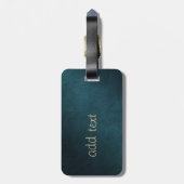 Tiger Head Green Leaather Look Gepäckanhänger (Rückseite vertikal)