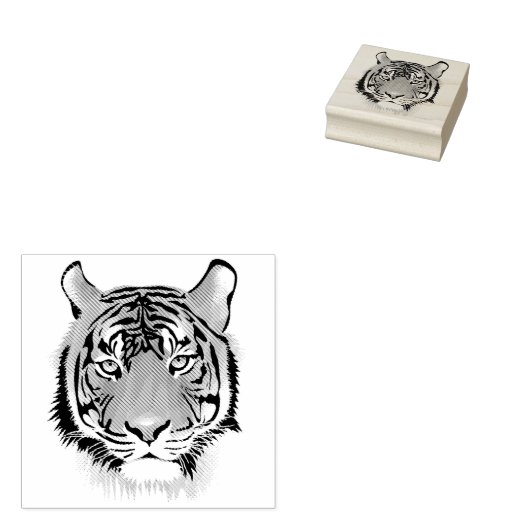Tiger Head Gummistempel (Stempel)