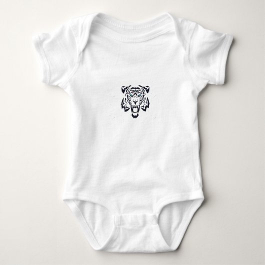 Tiger Head Image Vector Baby Strampler (Vorderseite)