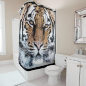 Tiger Head Inspiration Portrait Duschvorhang (Beispiel)