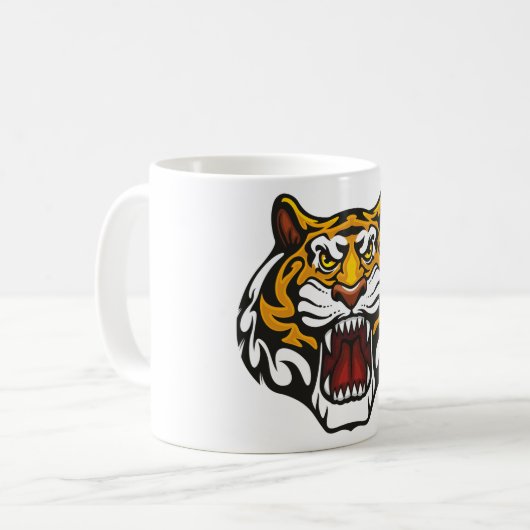 Tiger Head Kaffeetasse (Vorderseite Links)