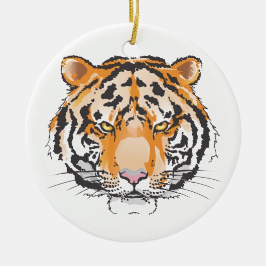 Tiger Head Keramik Ornament (Vorne)