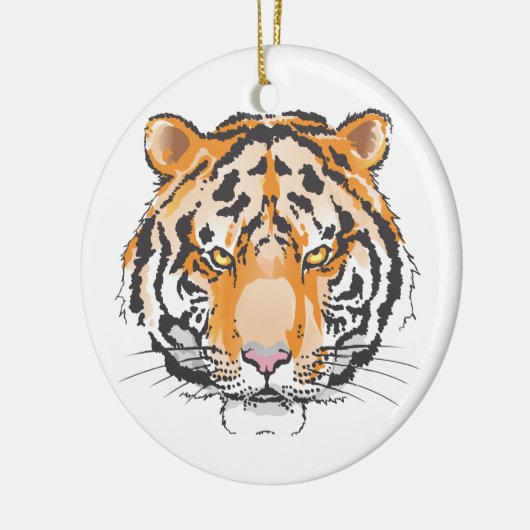 Tiger Head Keramik Ornament (Links)