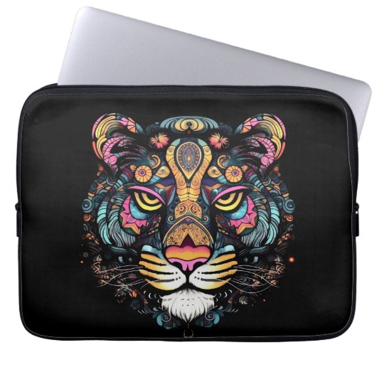 Tiger Head Laptopschutzhülle (Vorderseite)