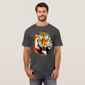 Tiger Head Moderne elegante trendige Vorlage T-Shirt (Vorne ganz)