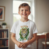 Tiger Head Name Birthday Party Guest of Honor T-Shirt