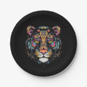 Tiger Head Pappteller (Vorderseite)