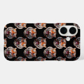 Tiger Head Pattern Design - Schwarz Case-Mate iPhone Hülle (Rückseite (Horizontal))