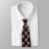 Tiger Head Pattern Design - Schwarz Krawatte
