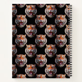 Tiger Head Pattern Design - Schwarz Notizblock (Rückseite)