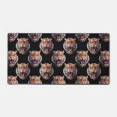 Tiger Head Pattern Design - Schwarz Schreibtischunterlage (Vorderseite)