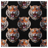Tiger Head Pattern Design - Schwarz Stoff (Muster)