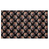 Tiger Head Pattern Design - Schwarz Stoff (Fat Quarter (45,7 x 55,9 cm))