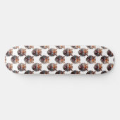 Tiger Head Pattern Design - White   Skateboard (Horizontal)