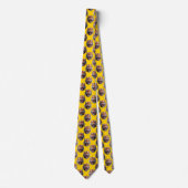 Tiger Head Pattern Design Yellow  Krawatte (Vorderseite)