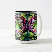 Tiger Head Portrait - Tiger Coffee Tasse (VorderseiteRechts)