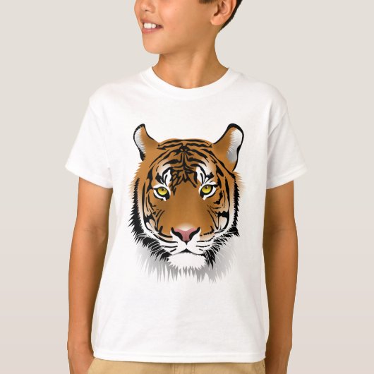 Tiger Head Print Design T-Shirt (Vorderseite)