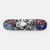 Tiger Head - Psychedelic Tiger Skateboard (Horizontal)