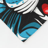 Tiger Head Rainbow colors paint stains Fleecedecke (Ecke)