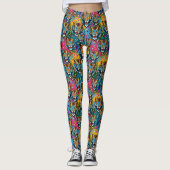 Tiger Head Rainbow colors paint stains Leggings (Vorderseite)