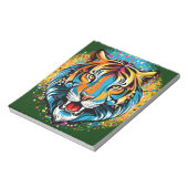 Tiger Head Rainbow colors paint stains Notizblock (Rotiert)