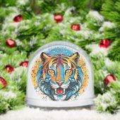 Tiger Head Rainbow colors paint stains Schneekugeln (Weihnachten)