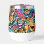 Tiger Head Regenbogen Farben Farbflecken (Vorderseite)