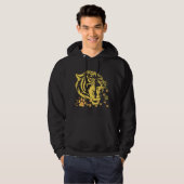 Tiger Head Roar Cases Men Black Hoodie (Vorne ganz)