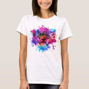 Tiger Head T - Shirt Wasserfarbe