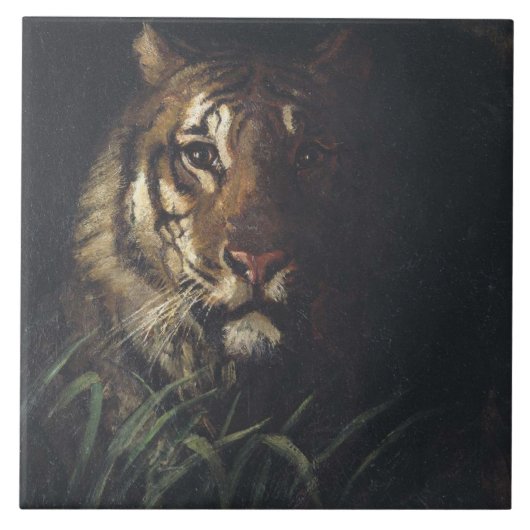 Tiger Head (von Abott Handerson Thayer) Fliese (Vorderseite)