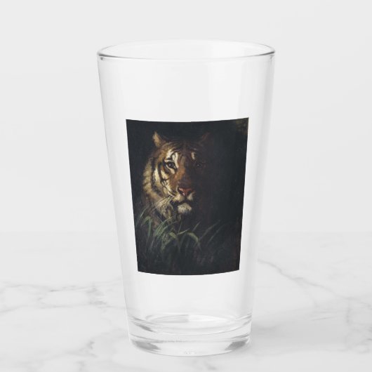 Tiger Head (von Abott Handerson Thayer) Glas (Vorderseite)