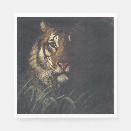 Tiger Head (von Abott Handerson Thayer) Serviette (Vorderseite)