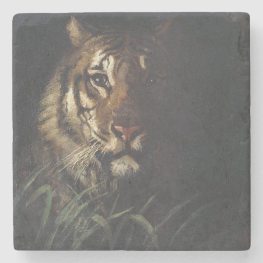 Tiger Head (von Abott Handerson Thayer) Steinuntersetzer (Vorderseite)