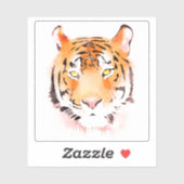 Tiger Head Watercolor Aufkleber (Blatt)