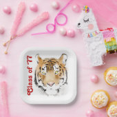 Tiger Head Watercolor Class Wiedersehen Partys Pappteller (Party)