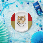 Tiger Head Watercolor Pappteller (Party)