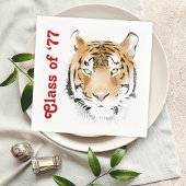 Tiger Head Watercolor Tiereigener Text Serviette