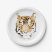 Tiger Head Watercolor Zeichnend Pappteller (Vorderseite)